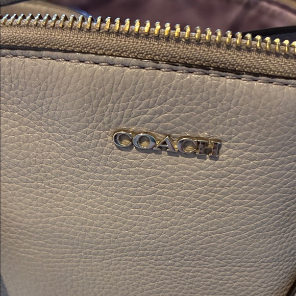 Coach Taupe Leather Shoulder Bag - Picture 2 of 6
